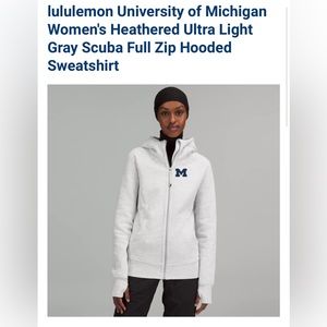 NWOT lululemon University of Michigan Full-Zip Hooded Scuba